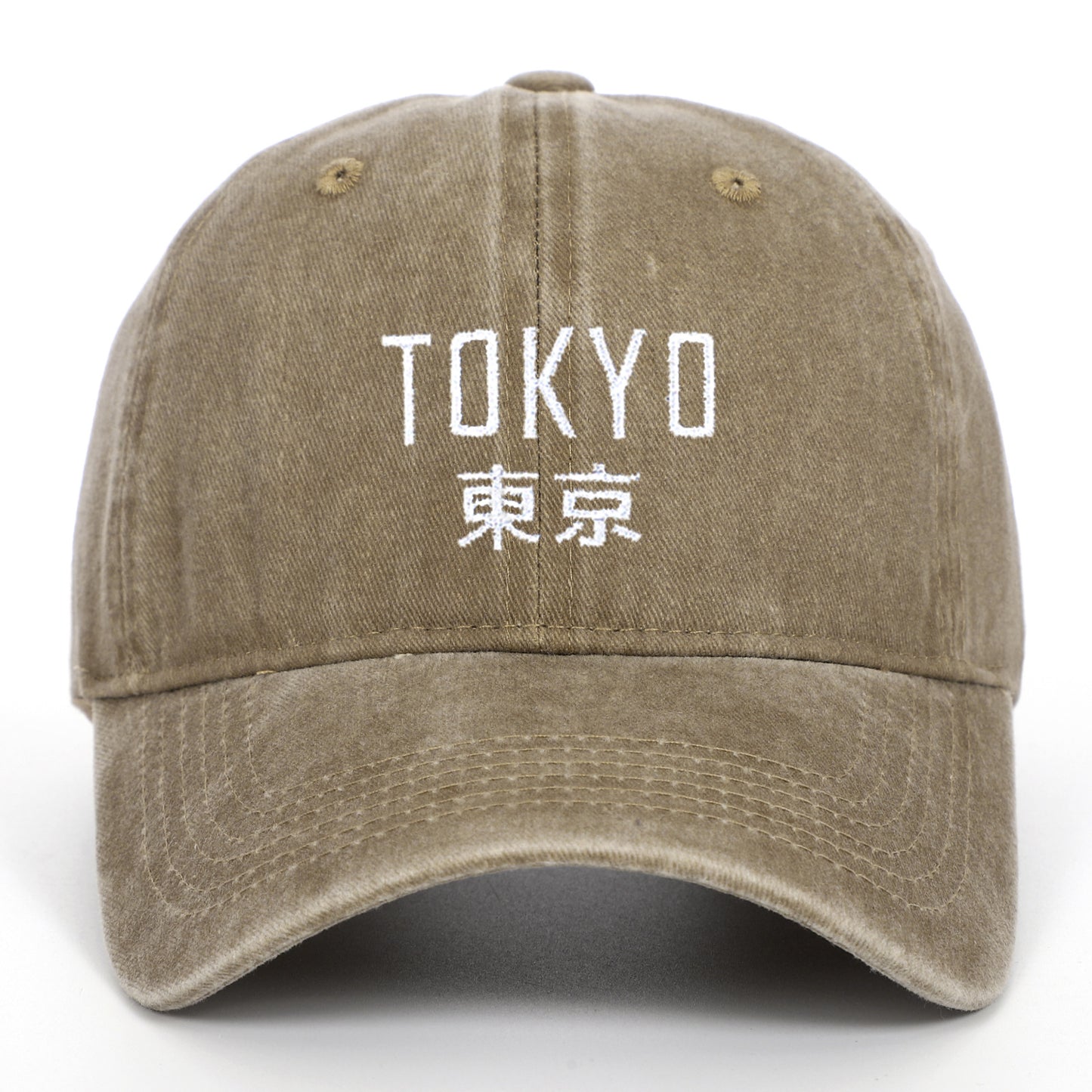 Unisex Embroidered Tokyo Kanji Dad Hat - Outdoor Sun Protection Cap