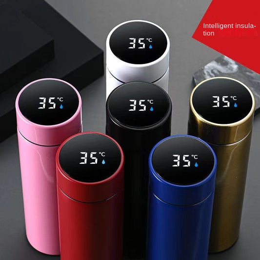 Smart LED Temperature Display Thermos - 500ml Insulated Stainless Steel Water Bottle