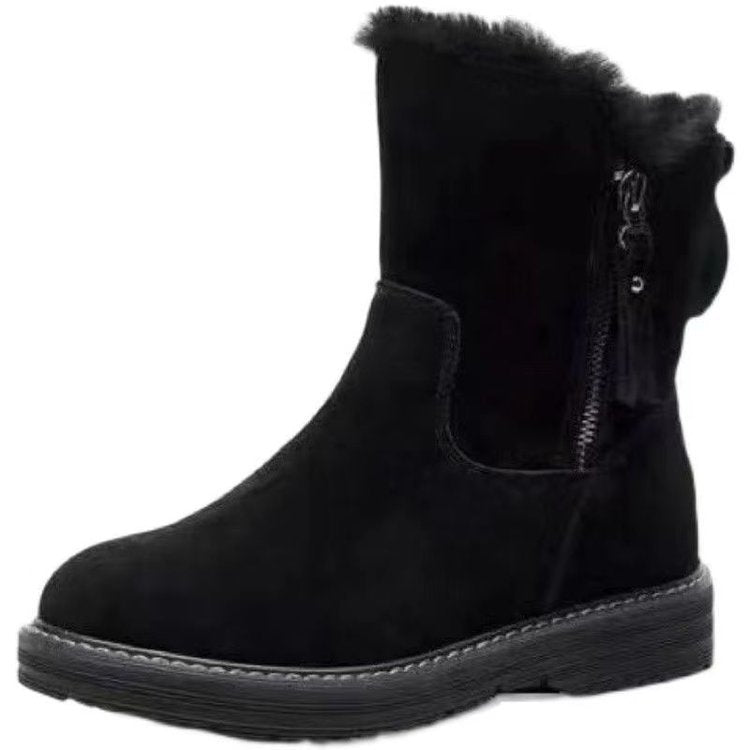 Women's Cold Resistant and Warm Snow Boots with Thickened Fleece Lining