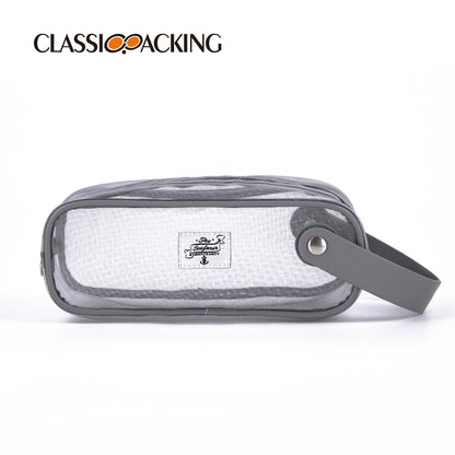Portable Stationery Bag Student Mesh Transparent Pencil Case