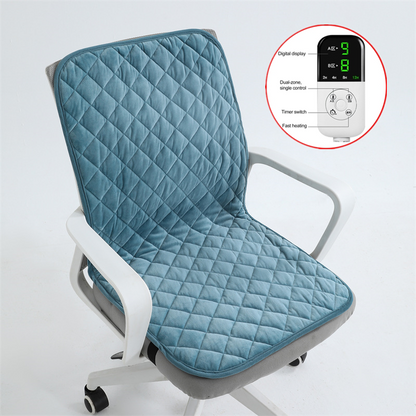 Smart Heated Office Chair Cushion | Electric Mat with Timer & Integrated Backrest (220V)