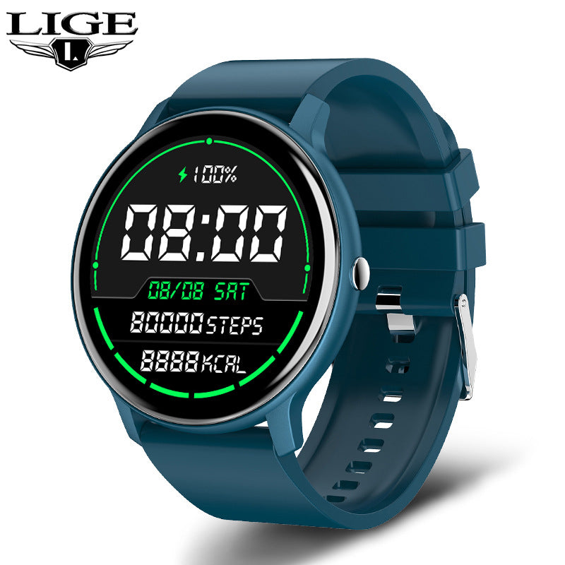 LIGE Unisex Smart Watch with Blood Pressure & Heart Rate Monitor - Pink Fitness Tracker