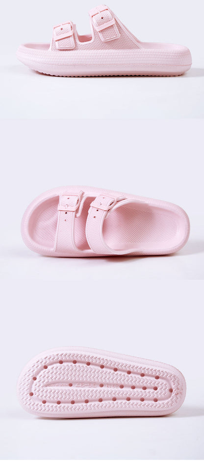 Ultra-Soft Cloud Slides – Anti-Slip Thick Sole Pillow Slippers for Home & Bathroom