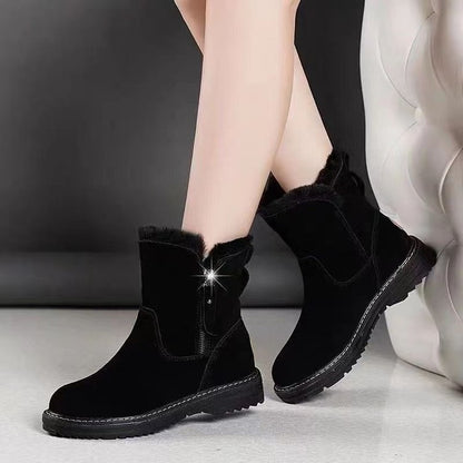 Women's Cold Resistant and Warm Snow Boots with Thickened Fleece Lining