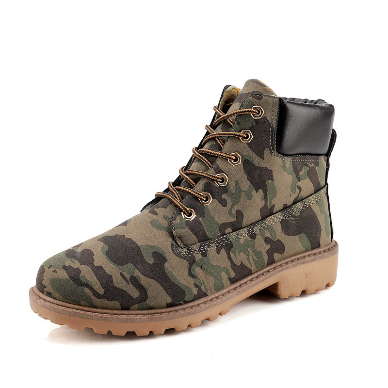 Men's High Top Martin Boots - Fashionable Casual Workwear Winter Shoes