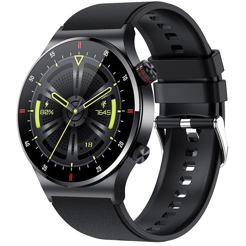 QW33 Sports Smartwatch with Music Player - Stainless Steel Pedometer Watch for Men