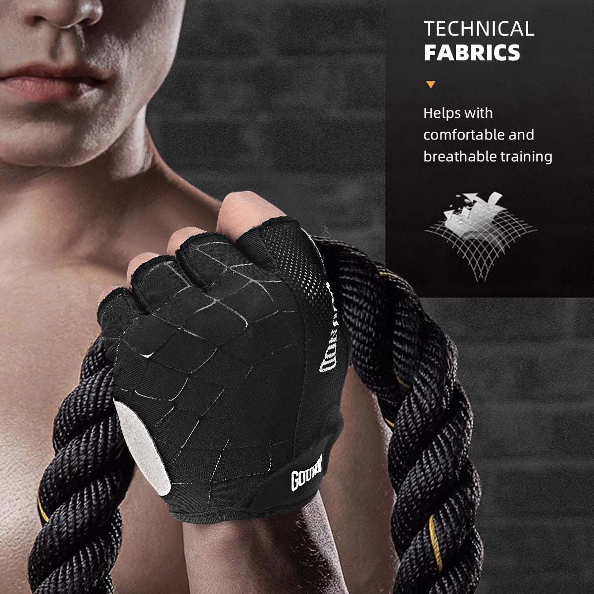 Spider Web Fitness Gloves with Thickened Anti-Slip Palm - Wear-Resistant Sports Gear