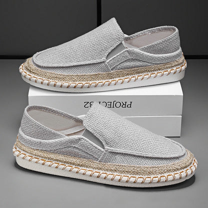 Men's Casual Breathable Espadrille Loafers - Lightweight Canvas Slip-On Shoes