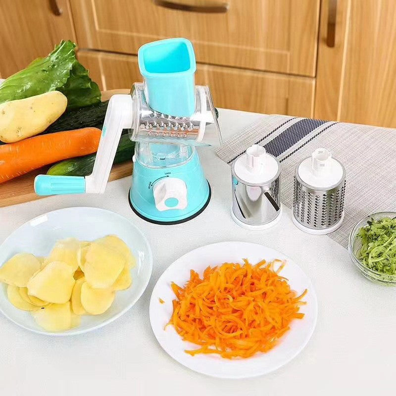 Gourmet Kitchen Hero: 5-in-1 Multifunctional Rotary Grater & Slicer