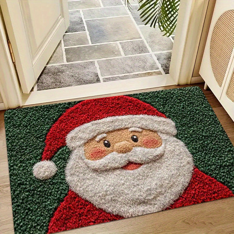 Festive Gingerbread & Reindeer Christmas Welcome Mat - Non-Slip 40x60cm
