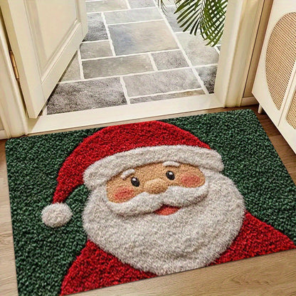 Festive Gingerbread & Reindeer Christmas Welcome Mat - Non-Slip 40x60cm