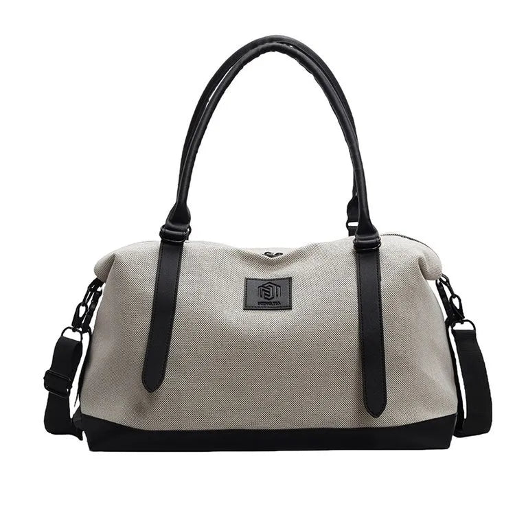 Stylish Contrast Color Travel Duffel Bag (Weekend/Gym Use)