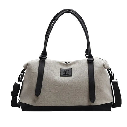 Stylish Contrast Color Travel Duffel Bag (Weekend/Gym Use)