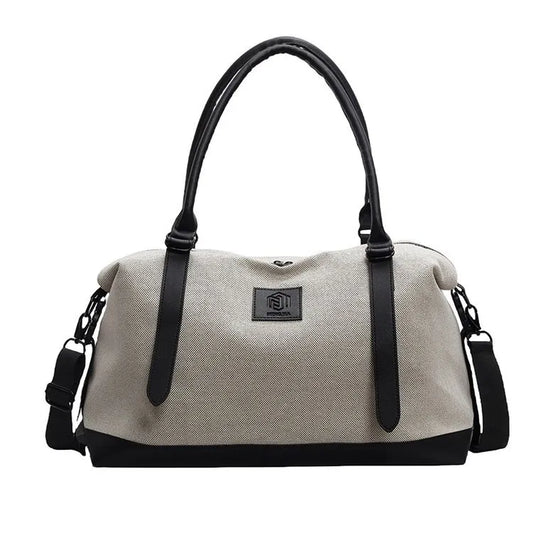 Stylish Contrast Color Travel Duffel Bag (Weekend/Gym Use)