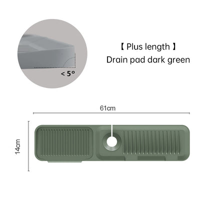 Silicone Faucet Drain Pad - Anti-Splash Kitchen Countertop Sink Mat