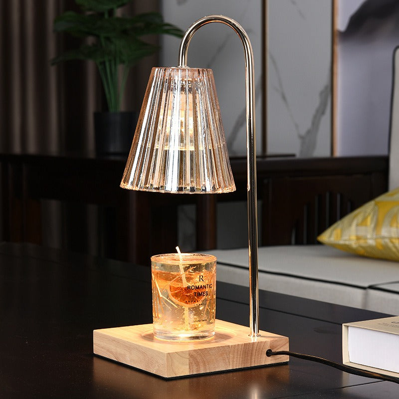 Electric Candle Warmer Lamp with Timer - Adjustable Height & Dimmable Wax Melt Light for Home Aromatherapy