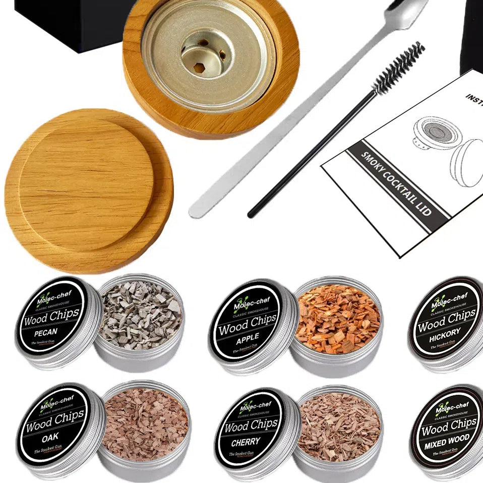 Professional Cocktail Smoker Kit with Torch - Old Fashioned Smoked Drink Infuser with Wood Chips