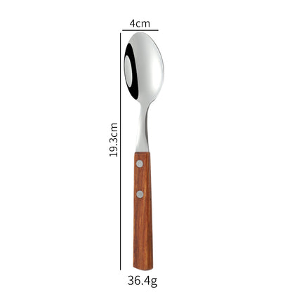 304 Stainless Steel Western Cutlery Set with Japanese Rosewood Handle