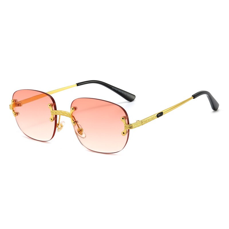 Retro Rimless Square Sunglasses - Luxury Frameless Eyewear for Men & Women