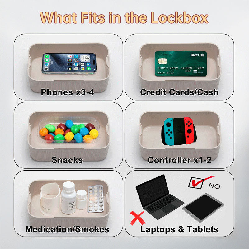 Smart Time Locking Container - Security Storage Box for Personal Habits & Focus