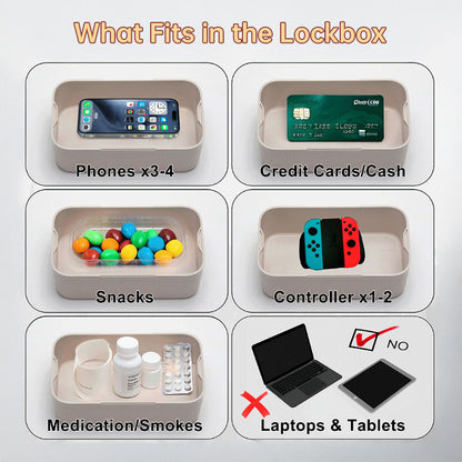 Smart Time Locking Container - Security Storage Box for Personal Habits & Focus