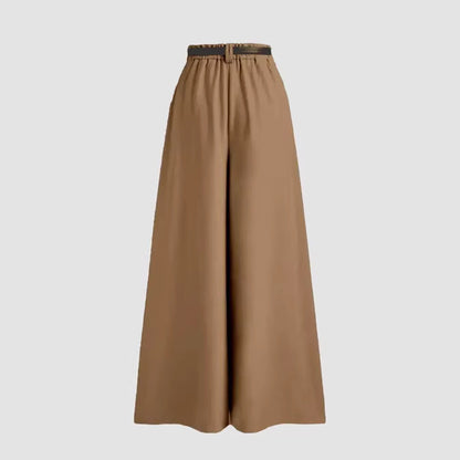 Elegant Wide-Leg Trousers - Casual Loose Fit Flowy Pants