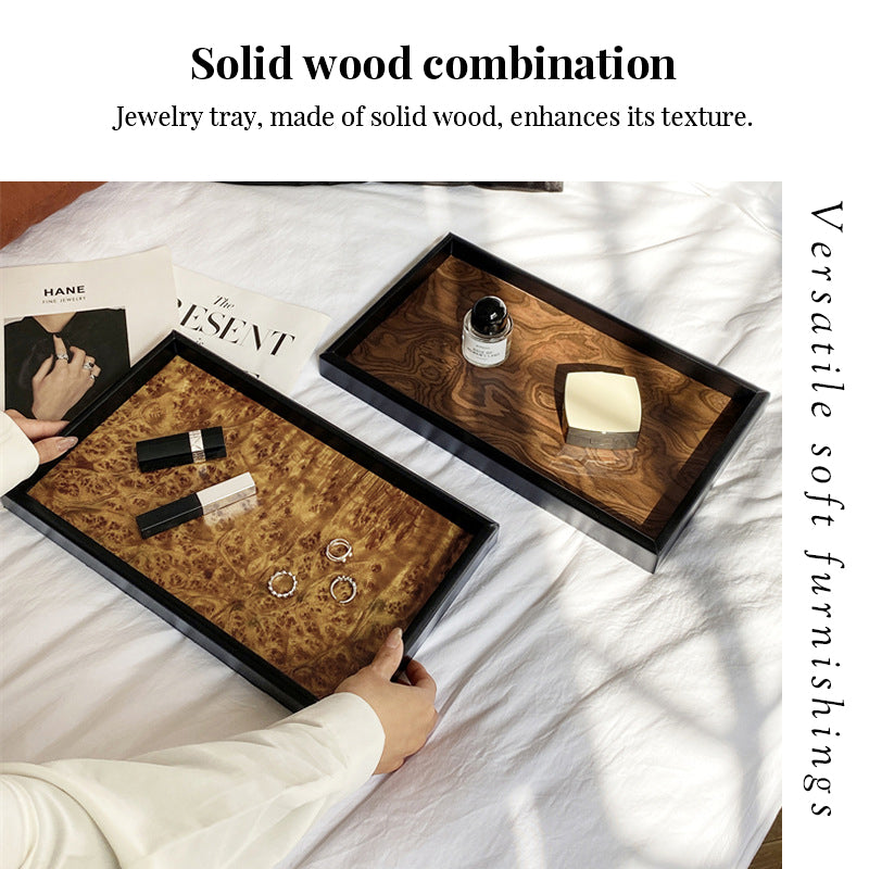 Vintage Volcanic Pattern Tea Tray | Hotel Luxury Desktop Organizer