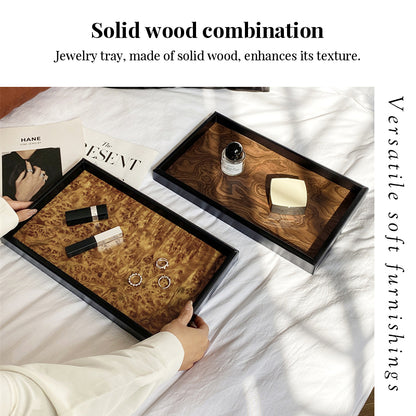 Vintage Volcanic Pattern Tea Tray | Hotel Luxury Desktop Organizer