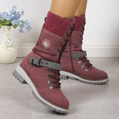 Women's Thick & Warm High Top Snow Boots (Fur Integrated Cotton Shoes)