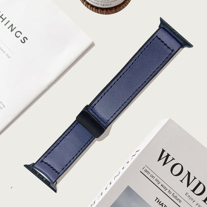 Premium Magnetic Buckle Silicone Skin Watch Band - Vintage Leather Look