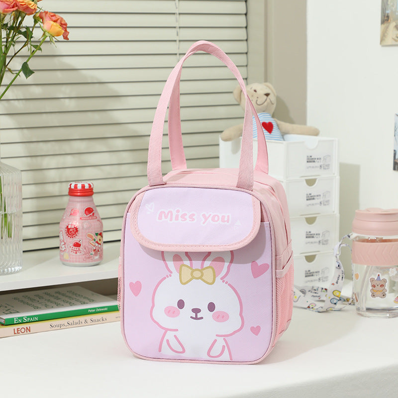 Cute Japanese Primary School Student Lunch Bag with Pocket