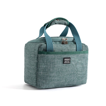 Insulated Oxford Cloth Lunch Bag - Thermal Tote for Office & School