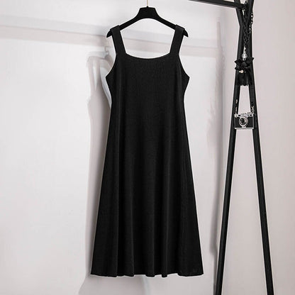Elegant Sleeveless Knitted Maxi Dress - Comfortable Extra Large Summer Wear