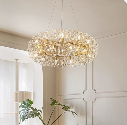 Modern Luxury Dandelion Crystal Pendant Light for Living Room
