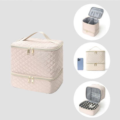 Professional Manicure Tools Case - 30-Compartment Nail Polish Storage Bag