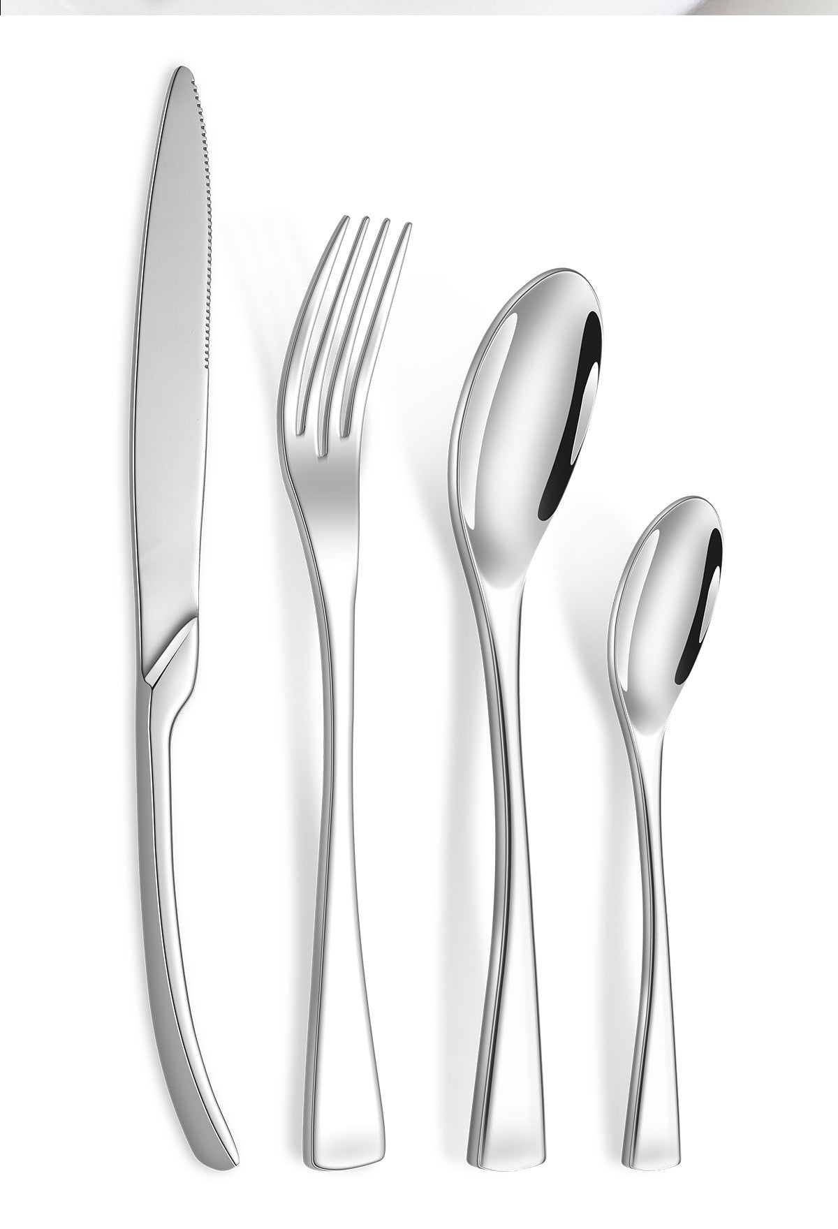 Premium Silverware Flatware Set with Steak Knife, Fork, and Spoon
