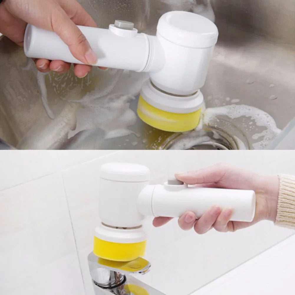 5-in-1 Handheld Electric Cleaning Brush - USB Rechargeable Power Scrubber