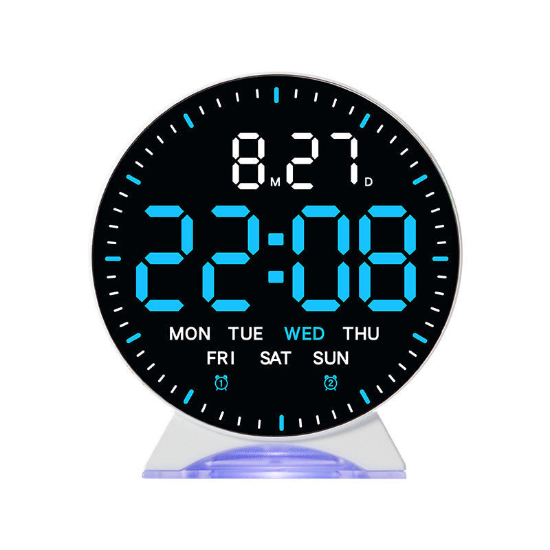 LED Digital Alarm Clock with Custom Jump-Second Display | Auto-Dimming USB Desk Clock with Ambient Light