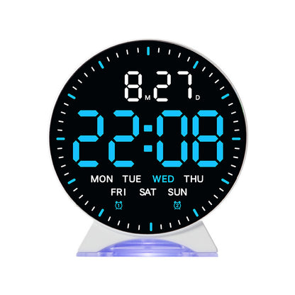LED Digital Alarm Clock with Custom Jump-Second Display | Auto-Dimming USB Desk Clock with Ambient Light