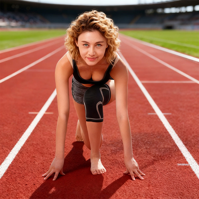 2PCS Pro Knee Compression Sleeves (Men & Women) | Workout, Running & Sports Support Braces