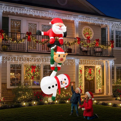 Giant 8ft Christmas Inflatable for Roof & Outdoor Holiday Display