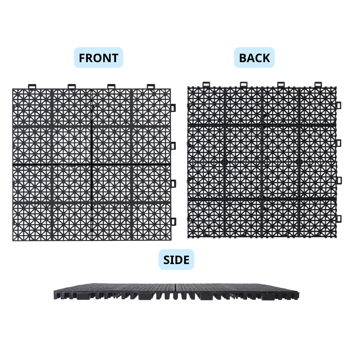 Non-Slip Drainage Floor Tiles for Showers, Patios, and Balconies