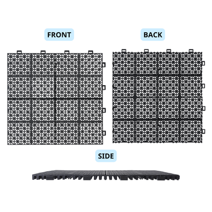 Non-Slip Drainage Floor Tiles for Showers, Patios, and Balconies