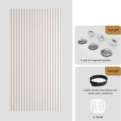 Folding Pleated Curtains for Windows - No Punching Installation