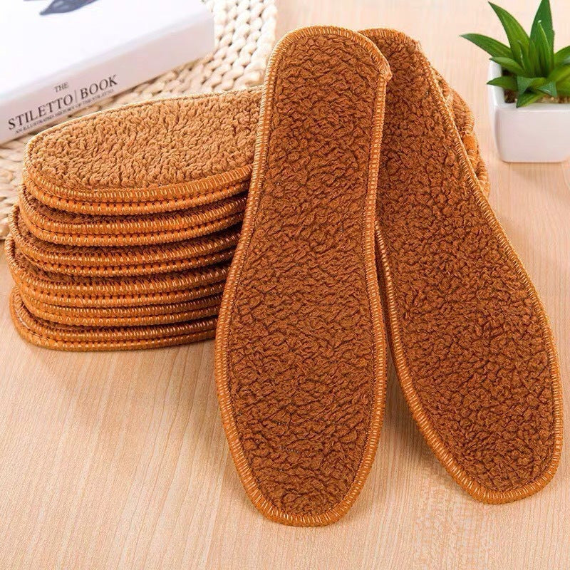 Unisex Winter Warm Velvet Thick Alpaca Insole for Snow Boots & Sports Shoes