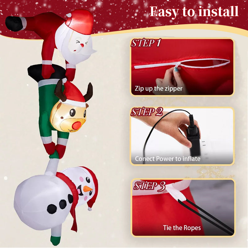 Giant 8ft Christmas Inflatable for Roof & Outdoor Holiday Display