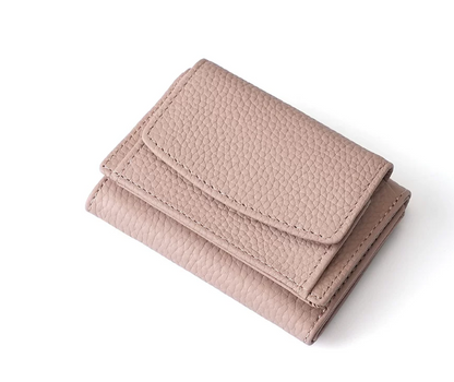 Slim Genuine Leather RFID Wallet with Money Clip and Card Slots