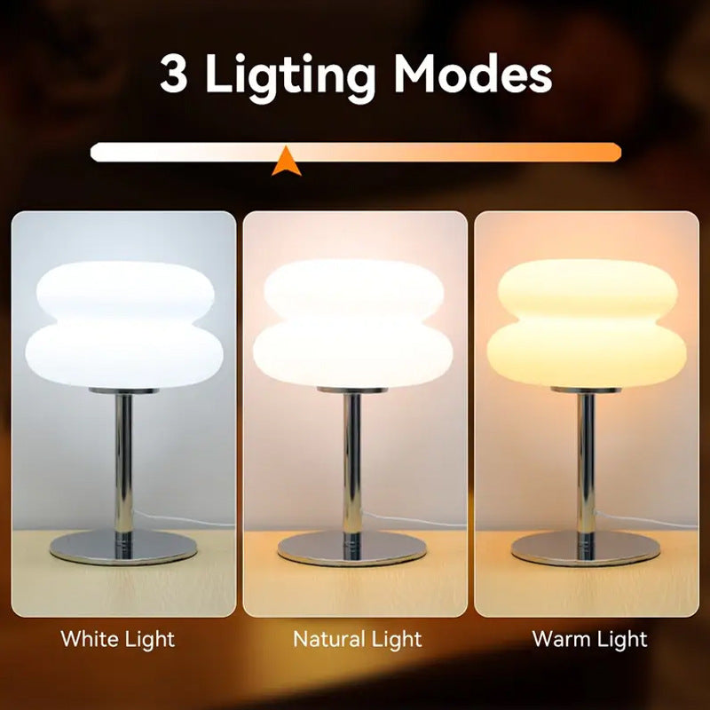 Bauhaus Style Mini Mushroom Table Lamp - Postmodern Vintage Night Light for Bedroom & Office