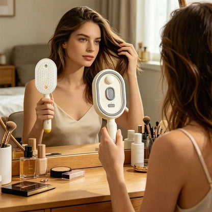 3-in-1 Steaming Hair Brush for Less Breakage & Smooth Shiny Hair