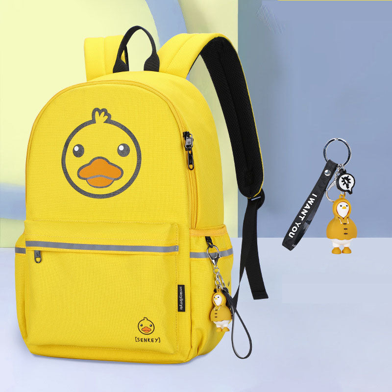 New Cartoon Anime Dinosaur & Duck Backpack for Primary/Secondary School Students (Boys & Girls)